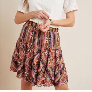 Anthropologie Vineet Bahl Patrice Tired Mini Skirt size XS